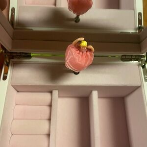 White ,Jewelry Box with  dancing Ballerina and amazing music.